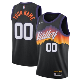 Men's Phoenix Suns Nike Black 2020-21 Swingman Custom Jersey - City Edition