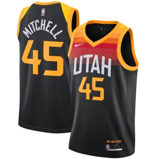 Men's Utah Jazz Donovan Mitchell Nike Black 2020-21 Swingman Player Jersey – City Edition