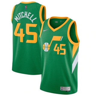 Men's Utah Jazz Donovan Mitchell Nike Green 202021 Swingman Player Jersey – Earned Edition
