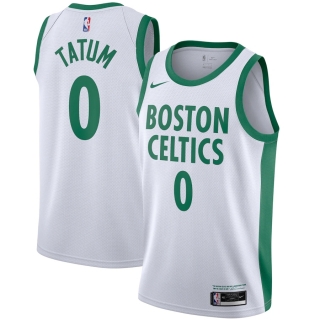 Men's Boston Celtics Jayson Tatum Nike White 2020-21 Swingman Player Jersey – City Edition