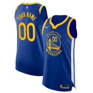 Men's Golden State Warriors Nike Blue 2020-21 Authentic Custom Jersey – Icon Edition