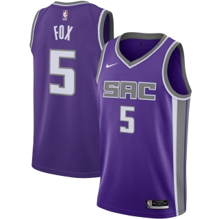 Men's Sacramento Kings De'Aaron Fox Nike Purple 2020-21 Swingman Jersey - Icon Edition