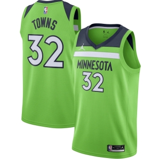 Men's Minnesota Timberwolves Karl-Anthony Towns Jordan Brand Green 2020-21 Swingman Jersey - Statement Edition