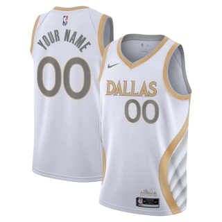 Men's Dallas Mavericks Nike White 2020-21 Swingman Custom Jersey - City Edition