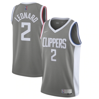 Men's LA Clippers Kawhi Leonard Nike Gray 2020-21 Swingman Player Jersey – Earned Edition
