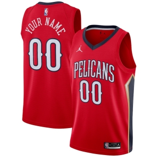 Men's New Orleans Pelicans Jordan Brand Red Swingman Custom Jersey - Statement Edition
