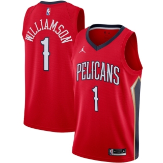 Men's New Orleans Pelicans Zion Williamson Jordan Brand Red 2020-21 Swingman Jersey - Statement Edition