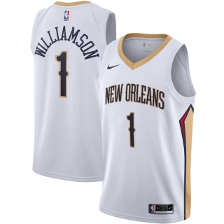 Men's New Orleans Pelicans Zion Williamson Nike White 2020-21 Swingman Jersey - Association Edition