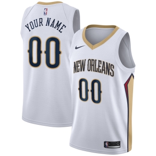 Men's New Orleans Pelicans Nike White 2020-21 Swingman Custom Jersey – Association Edition