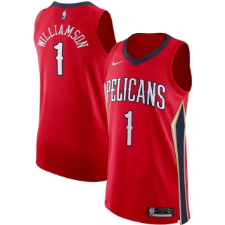 Men's New Orleans Pelicans Zion Williamson Nike Red Authentic Player Jersey - Statement Edition