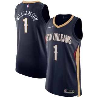 Men's New Orleans Pelicans Zion Williamson Nike Navy Authentic Player Jersey - Icon Edition