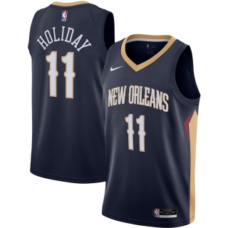 Men's New Orleans Pelicans Jrue Holiday Nike Navy 2020-21 Swingman Jersey - Icon Edition