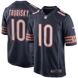 Men's Chicago Bears Mitchell Trubisky Nike Navy Game Player Jersey