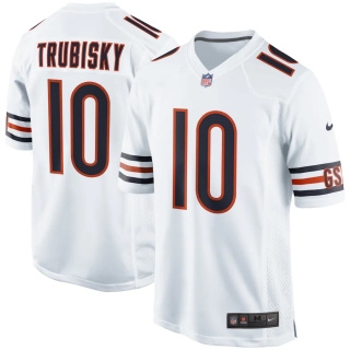 Men's Chicago Bears Mitchell Trubisky Nike White Game Jersey