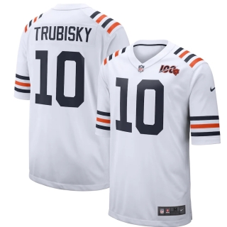 Men's Chicago Bears Mitchell Trubisky Nike White 2019 100th Season Alternate Classic Player Game Jersey