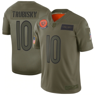 Men's Chicago Bears Mitchell Trubisky Nike Olive 2019 Salute to Service Limited Jersey