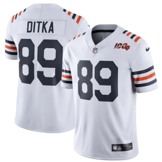 Men's Chicago Bears Mike Ditka Nike White 100th Season Retired Limited Jersey