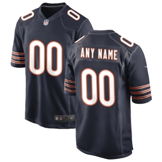 Men's Chicago Bears Nike Navy Custom Game Jersey