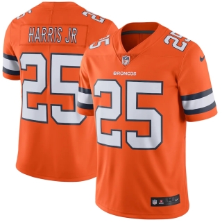 Men's Denver Broncos Chris Harris Jr Nike Orange Vapor Untouchable Color Rush Limited Player Jersey