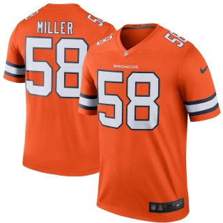 Men's Denver Broncos Von Miller Nike Orange Color Rush Legend Jersey