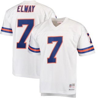 Men's Denver Broncos John Elway Mitchell & Ness White Retired Player Legacy Replica Jersey