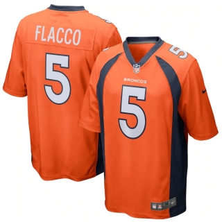 Men's Denver Broncos Joe Flacco Nike Orange Game Jersey