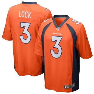 Men's Denver Broncos Drew Lock Nike Orange Game Player Jersey