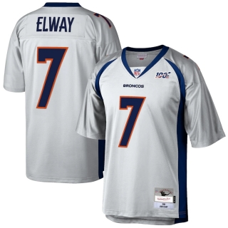 Men's Denver Broncos John Elway Mitchell & Ness Platinum NFL 100 Retired Player Legacy Jersey