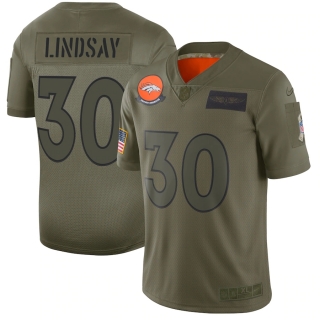 Men's Denver Broncos Phillip Lindsay Nike Olive 2019 Salute to Service Limited Jersey