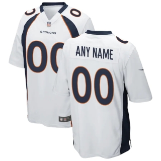 Men's Denver Broncos Nike White Custom Game Jersey