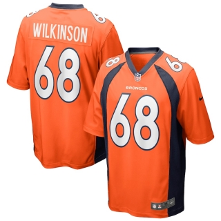Men's Denver Broncos Elijah Wilkinson Nike Orange Game Jersey