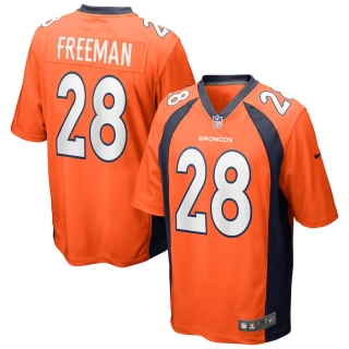 Men's Denver Broncos Royce Freeman Nike Orange Game Jersey