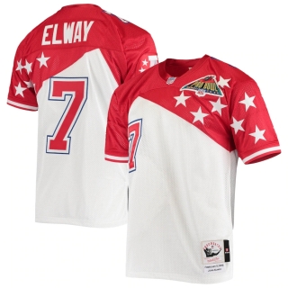 Men's AFC John Elway Mitchell & Ness White Red 1994 Pro Bowl Authentic Jersey