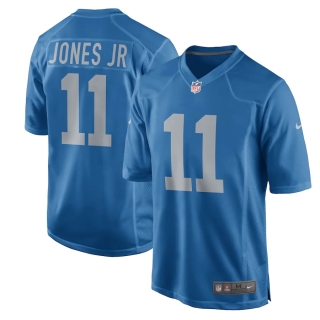 Men's Detroit Lions Marvin Jones Jr Nike Blue Throwback Game Jersey