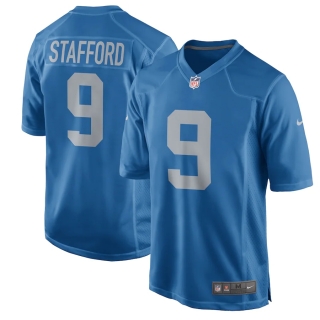 Men's Detroit Lions Matthew Stafford Nike Blue Throwback Game Jersey
