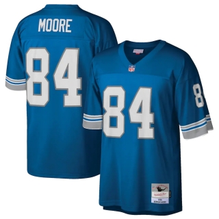Men's Detroit Lions Herman Moore Mitchell & Ness Blue Retired Player Legacy Replica Jersey