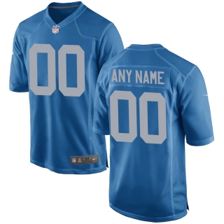 Men's Detroit Lions Nike Blue Throwback Custom Game Jersey