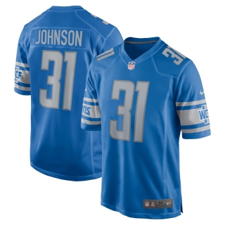 Men's Detroit Lions Ty Johnson Nike Blue Game Jersey
