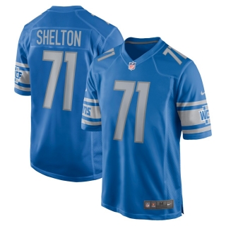 Men's Detroit Lions Danny Shelton Nike Blue Game Jersey
