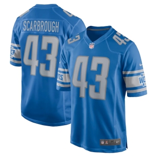 Men's Detroit Lions Bo Scarbrough Nike Blue Game Jersey