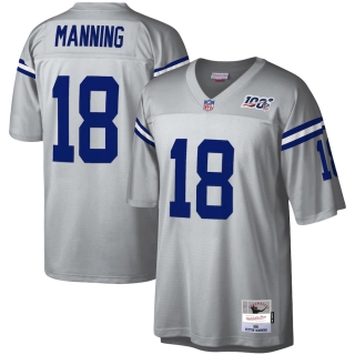 Men's Indianapolis Colts Peyton Manning Mitchell & Ness Platinum NFL 100 Retired Player Legacy Jersey