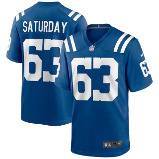 Men's Indianapolis Colts Jeff Saturday Nike Royal Game Retired Player Jersey