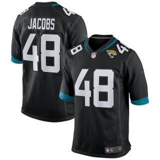 Men's Jacksonville Jaguars Leon Jacobs Nike Black Game Jersey