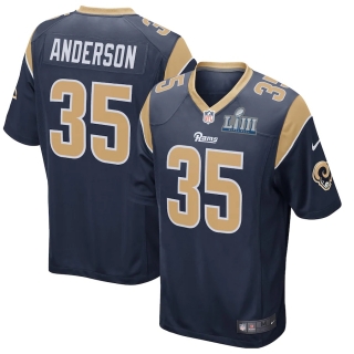 Men's Los Angeles Rams CJ Anderson Nike Navy Super Bowl LIII Bound Game Jersey