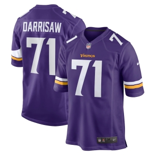Men's Minnesota Vikings Christian Darrisaw Nike Purple 2021 NFL Draft First Round Pick Game Jersey