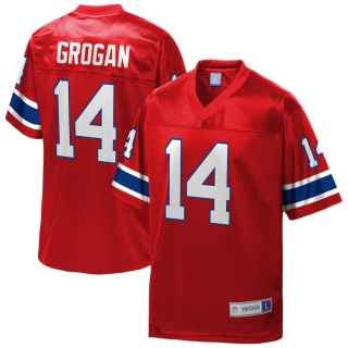 Men's New England Patriots Steve Grogan NFL Pro Line Red Retired Player Jersey