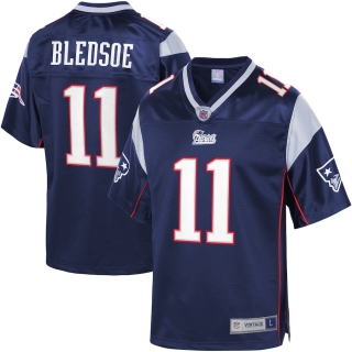 Men's New England Patriots Drew Bledsoe NFL Pro Line Navy Retired Player Replica Jersey