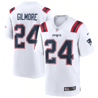 Men's New England Patriots Stephon Gilmore Nike White Game Jersey
