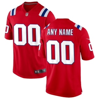 Men's New England Patriots Nike Red Alternate Custom Jersey