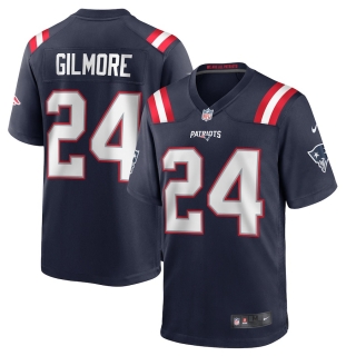 Men's New England Patriots Stephon Gilmore Nike Navy Game Player Jersey